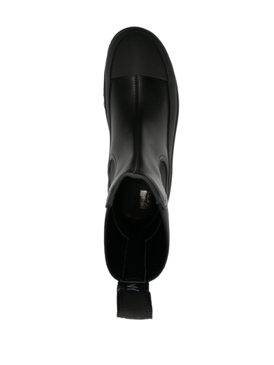 Stella Mccartney Trace Faux-leather Ankle Boots In Black