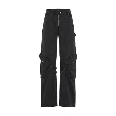 Shop Acne Studios Cargo Pants In Washed_black