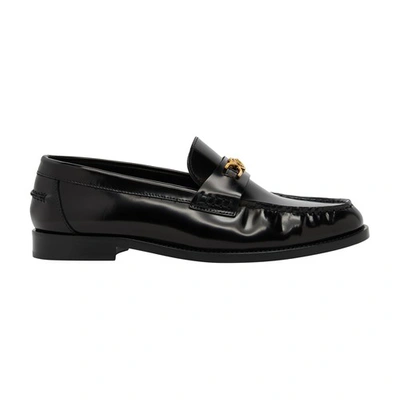 Shop Versace Loafers In Black__gold