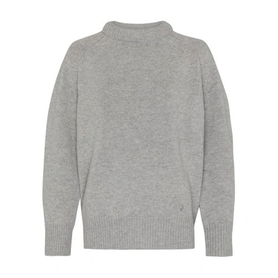 Shop Loulou Studio Ratino Wool Sweater In Grey_melange