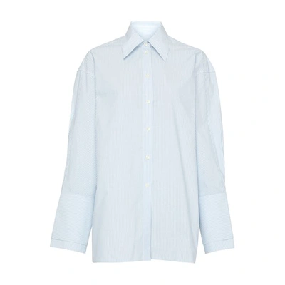 Shop Rohe Long-sleeved Shirt In Office_stripe