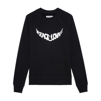 Shop Zadig & Voltaire Upper Peace & Love Sweatshirt In Schwarz