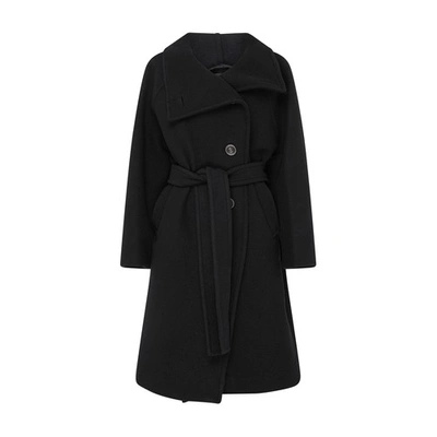 Shop Acne Studios Long Coat In Black