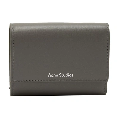 Shop Acne Studios Wallet With Flap In Dark_grey