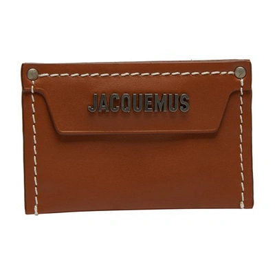Shop Jacquemus The Meunier Card-holder In Light_brown_2
