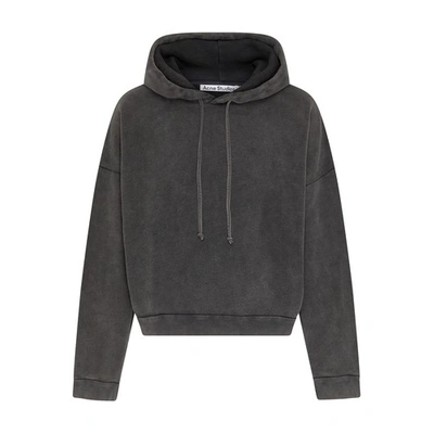 Shop Acne Studios Hooded Sweatshirt In Faded_black