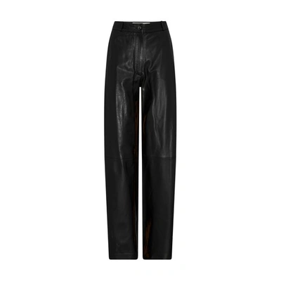 Shop Loulou Studio Noro Leather Pants In Black