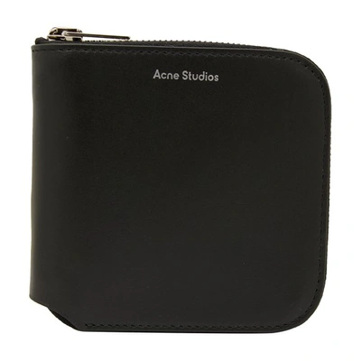Shop Acne Studios Mini Zipped Wallet In Black