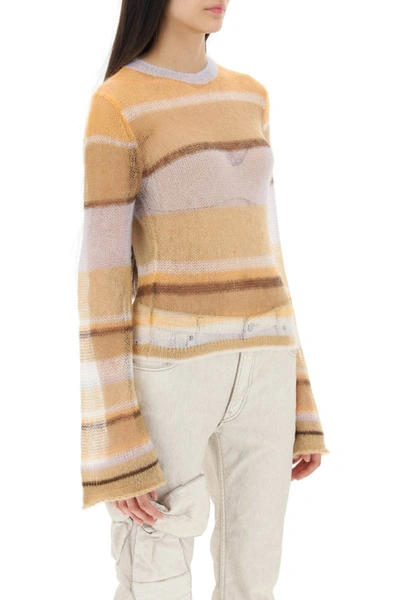 Shop Acne Studios Striped Mohair Sweater In Multicolor