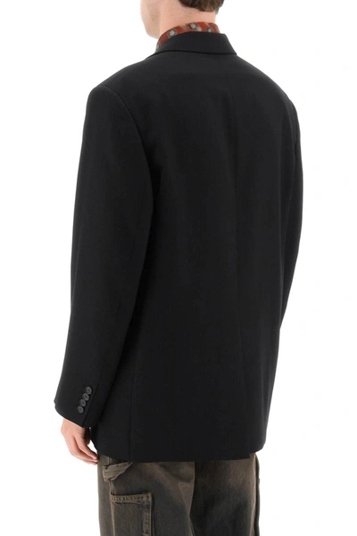 Shop Acne Studios Wool Blend Jacket In Black