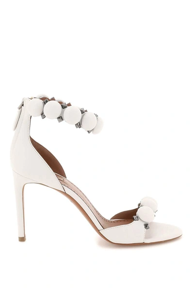 Shop Alaïa Alaia 'la Bombe' Sandals In White