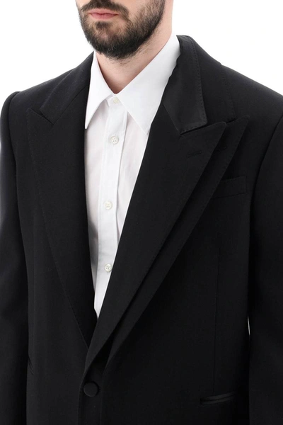 Alexander Mcqueen Trompe L'oeil Jacket In Grain De Poudre In Black