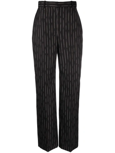 Shop Alexander Mcqueen High-waisted Trousers In Black