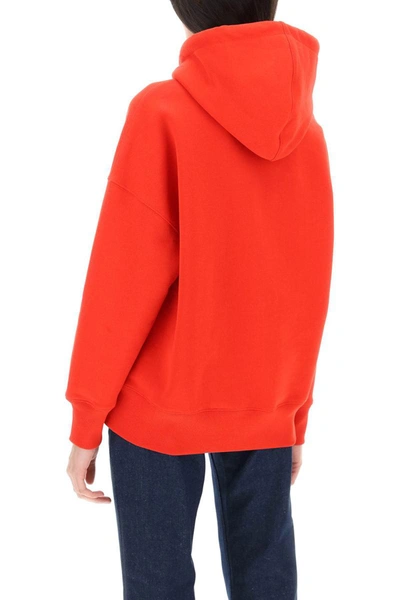 Shop Ami Alexandre Mattiussi Ami Paris Coeur Sacre' Hoodie In Red