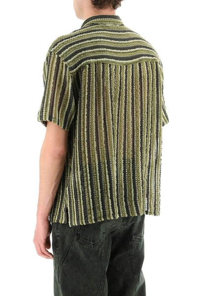 Shop Andersson Bell Short Sleeve Knitted Shirt In Green