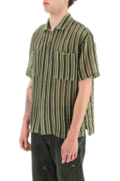 Shop Andersson Bell Short Sleeve Knitted Shirt In Green