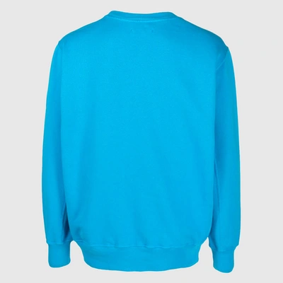 Shop Autry Cobalt Blue Cotton Sweatshirt In Cyan