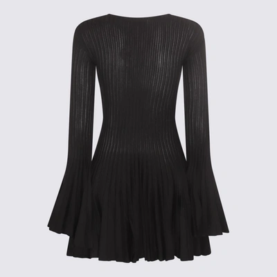 Shop Blumarine Black Wool Dress