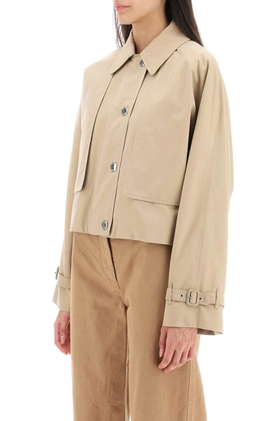 Shop Burberry Pippacott Cropped Jacket In Beige