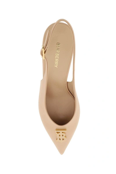 Shop Burberry Slingback Pumps In Pink