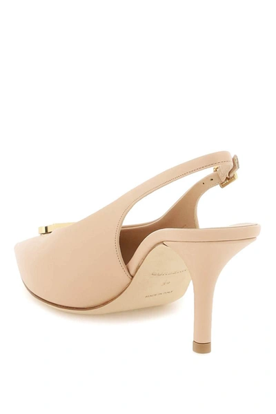 Shop Burberry Slingback Pumps In Pink