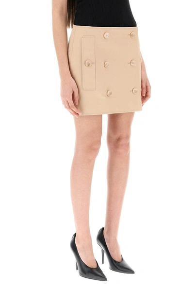 Shop Burberry Wrap Mini-skirt In Pink
