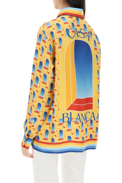 Shop Casablanca Arche De Jour Long-sleeved Shirt In Multicolor
