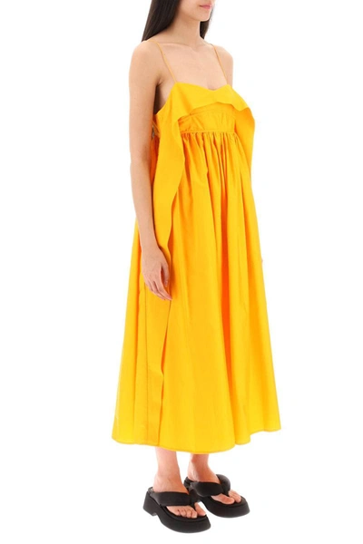 Shop Cecilie Bahnsen 'susa' Cotton Dress In Orange