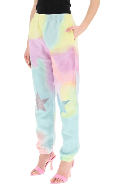 Shop Collina Strada 'scholastic' Tie-dye Jogger Pants With Rhinestones In Multicolor
