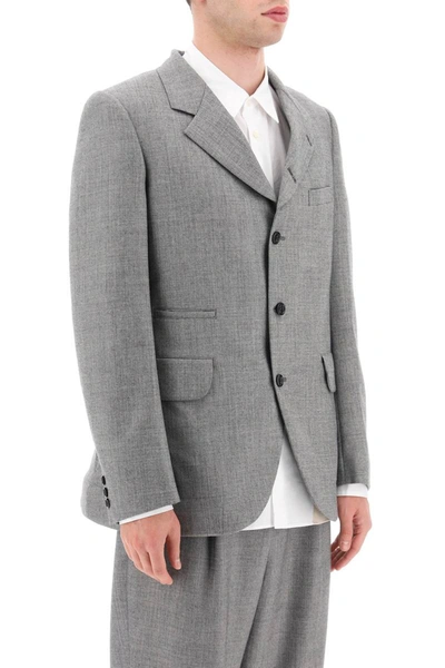 Shop Comme Des Garçons Homme Deux Comme Des Garcons Homme Plus Salt And Pepper Wool Jacket In Grey