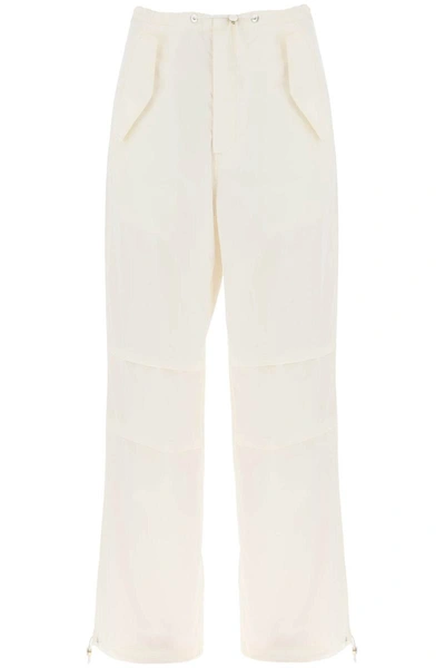 Shop Dion Lee Parachute Pants In White