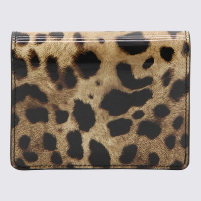 Shop Dolce & Gabbana Beige And Black Leather Wallet In Brown