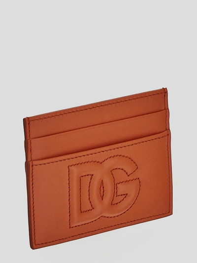 Shop Dolce & Gabbana Card Holder In Orange