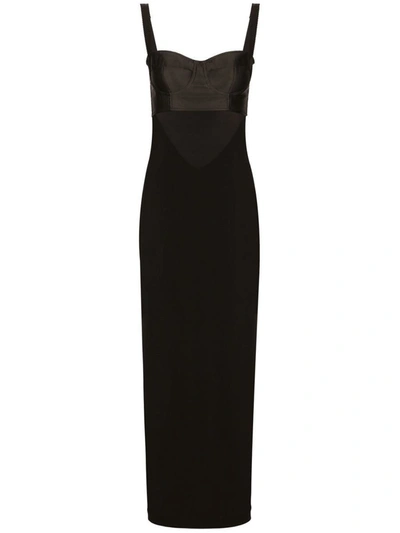 Shop Dolce & Gabbana Cut-out Details Fitted Dress In Black