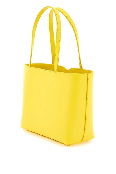 Shop Dolce & Gabbana Logo Shopping Bag In Yellow