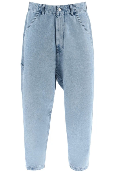Shop Emporio Armani J66 Baggy Jeans In Blue