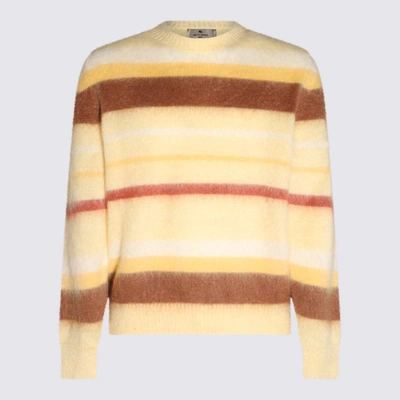 Shop Etro Cream Mohair And Wool Blend Stripe Sweater In White