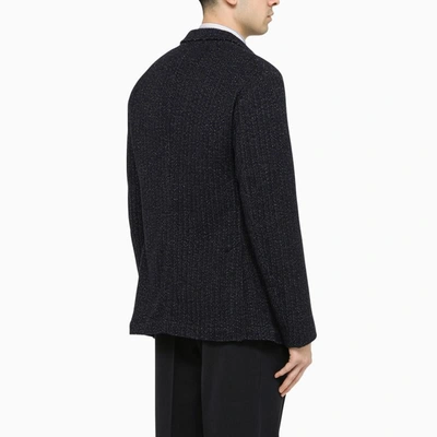Shop Etro Knitted Single-breasted Jacket In Light Blue