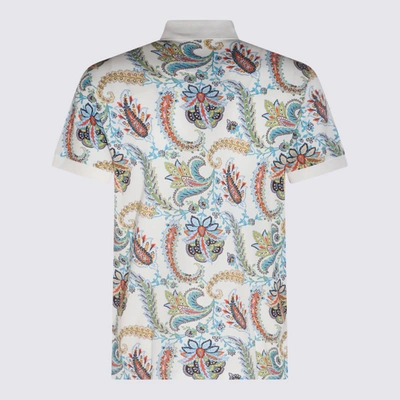 Shop Etro White And Multicolour Cotton Polo Shirt