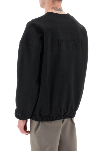 Shop Fear Of God 'eternal' Crew-neck Sweatshirt In Black