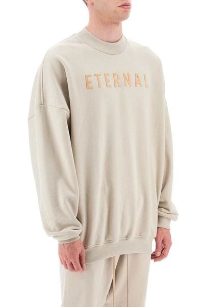 Shop Fear Of God 'eternal' Sweatshirt In Beige