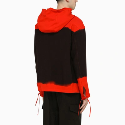Shop Ferragamo Red/black Hoodie In Multicolor