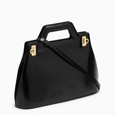 Shop Ferragamo Wanda Handbag In Black