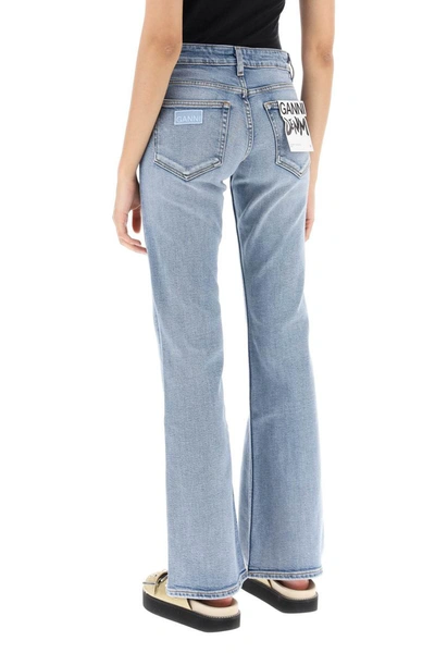 Shop Ganni 'iry' Jeans With Light Wash In Blue