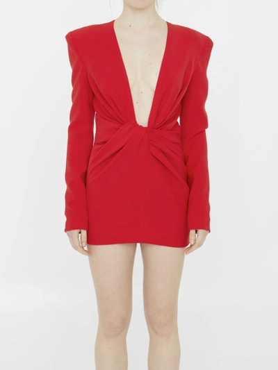 Shop Monot Jersey Mini Dress In Red