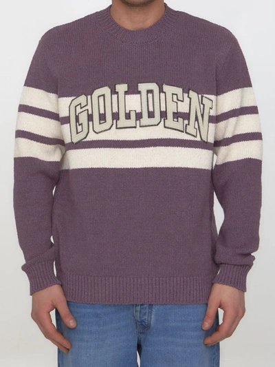 Shop Golden Goose Journey College Sweater In Brown