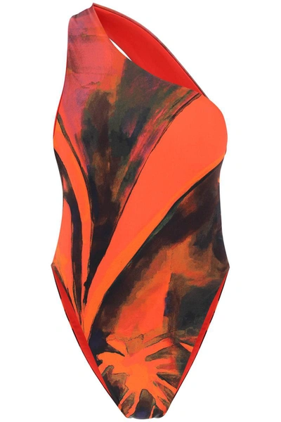 Shop Louisa Ballou 'plunge' One-piece Swimsuit In Multicolor