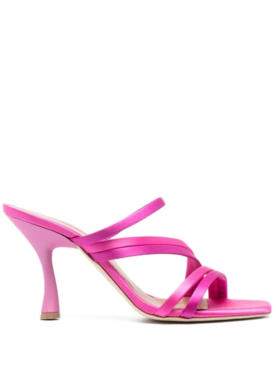 Shop Malone Souliers Tami 90 Satin Mules In Pink