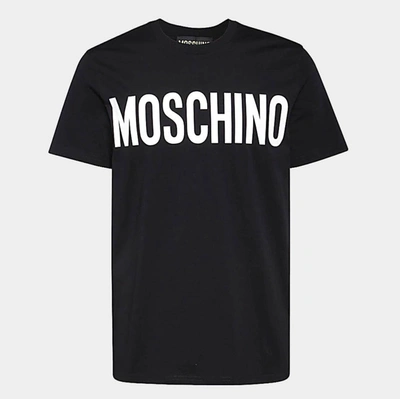 Shop Moschino Black And White Cotton T-shirt
