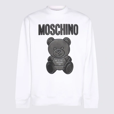 Shop Moschino White Cotton Teddy Bear Sweatshirt